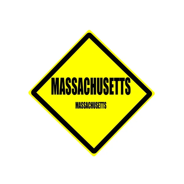 马萨诸塞州黑戳文本在黄色背景上 — 图库照片