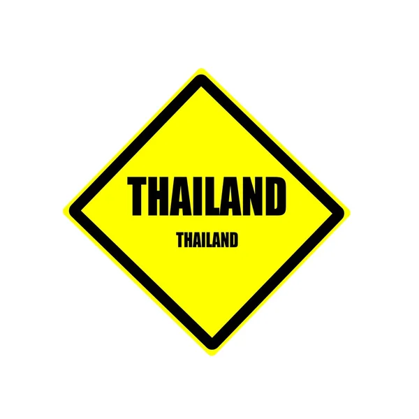 Tailândia texto carimbo preto no fundo amarelo — Fotografia de Stock
