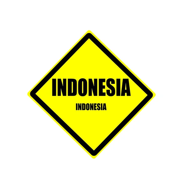 Indonesië zwarte stempel tekst op gele achtergrond — Stockfoto