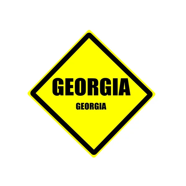 黄色の背景にジョージア ブラック スタンプ テキスト — ストック写真