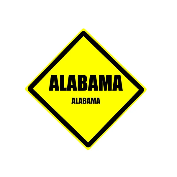 Alabama zwarte stempel tekst op gele achtergrond — Stockfoto