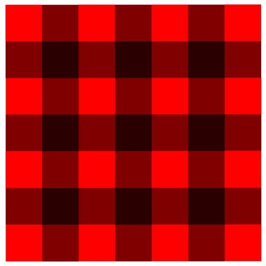 Red Black checkered tablecloths pattern clipart