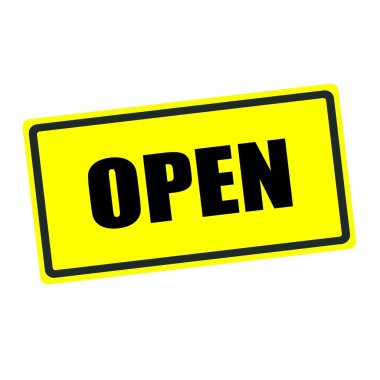 açık arka damga metni sarı zemin üzerine