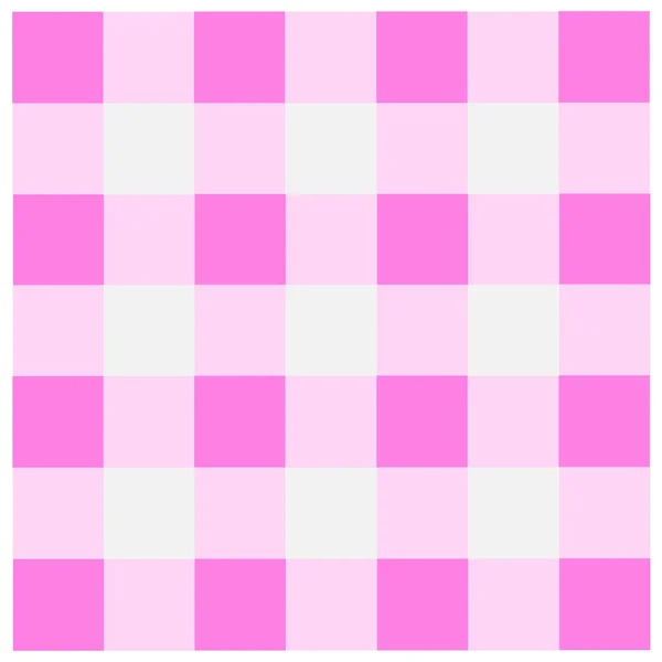 Ροζ τραπεζομάντιλα καρό μοτίβο — Φωτογραφία Αρχείου