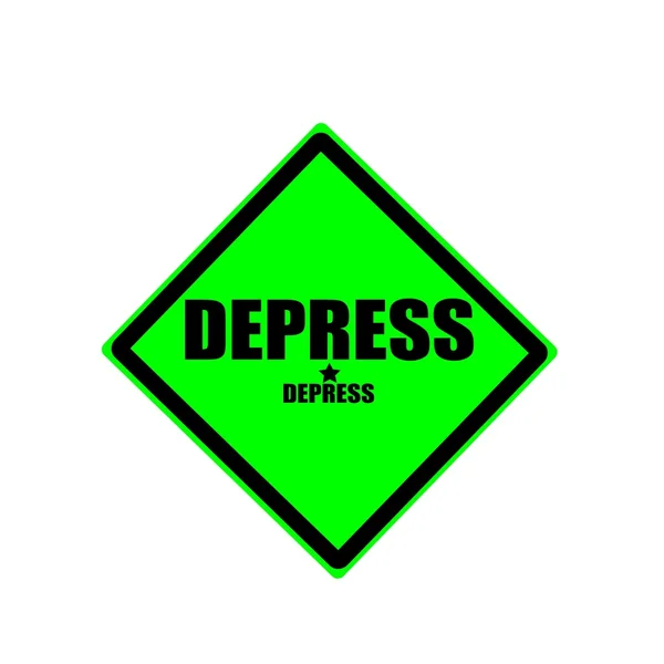 Депресія тексту чорної марки на зеленому фоні — стокове фото