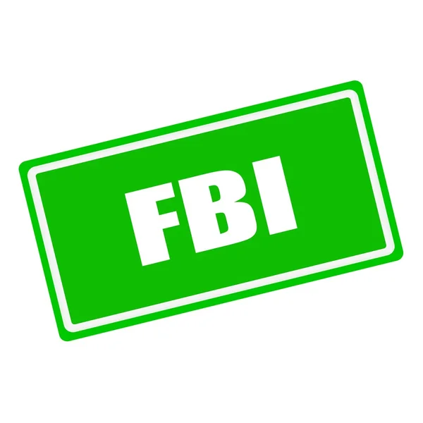 ФБР штамп білий текст на зеленому тлі — стокове фото