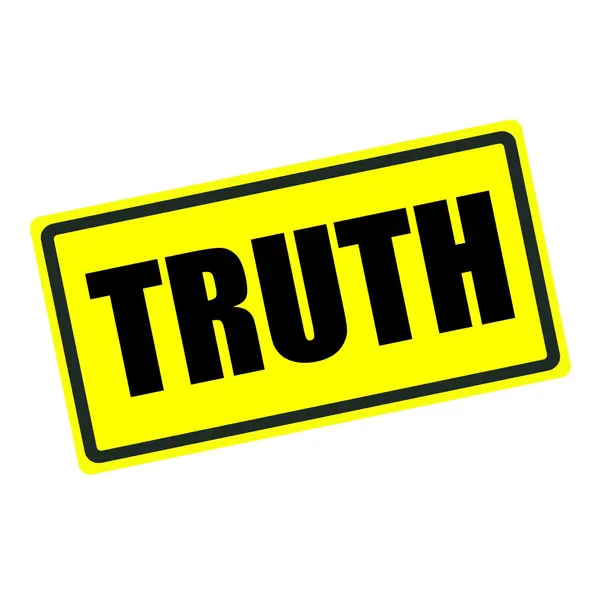 Truth back stamp text on yellow background — Stock Photo, Image