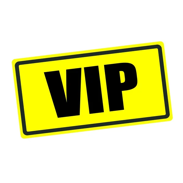 VIP back stamp text on yellow background — Stock Photo, Image
