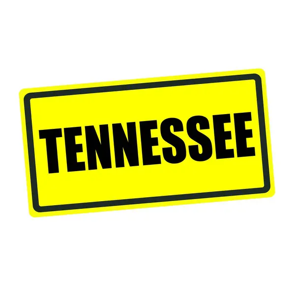 Tennessee back stamp text on yellow background — Stock Photo, Image