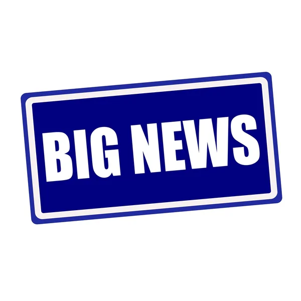 Big news white stamp text on blue background — Stock Photo, Image