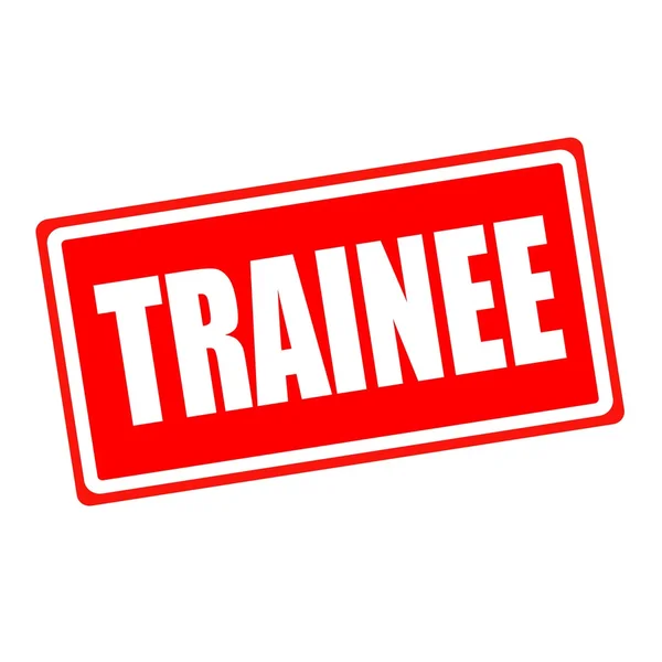 Trainee white stamp text on red backgroud — Stock Photo, Image