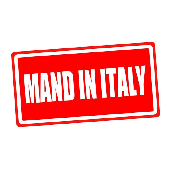 在意大利白色戳文本在红色的背景上 — 图库照片