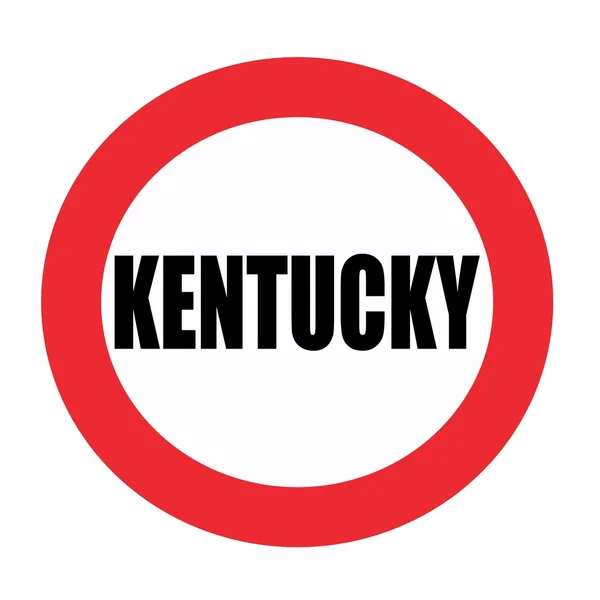 Texto del sello negro de Kentucky en blanco —  Fotos de Stock