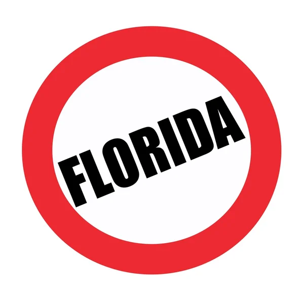 Florida texto de sello negro en blanco —  Fotos de Stock