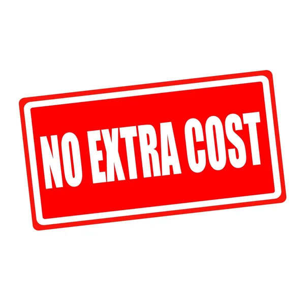 No extra cost white stamp text on red backgroud — Stock Photo, Image