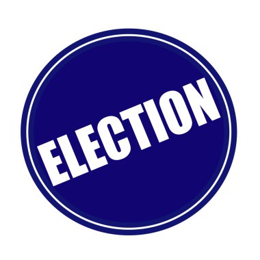 Seçim beyaz damga metni mavi