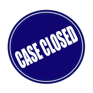 Servis talebi kapalı beyaz damga metni mavi