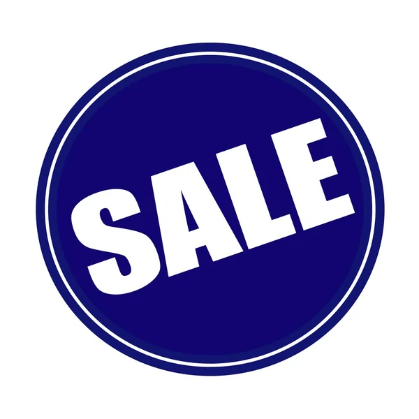 Sale white stamp text on blue — Stock Photo, Image