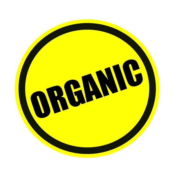 Texto de sello negro orgánico en amarillo —  Fotos de Stock