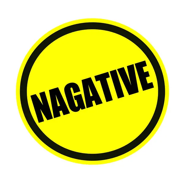 Texte négatif du timbre noir sur jaune — Photo
