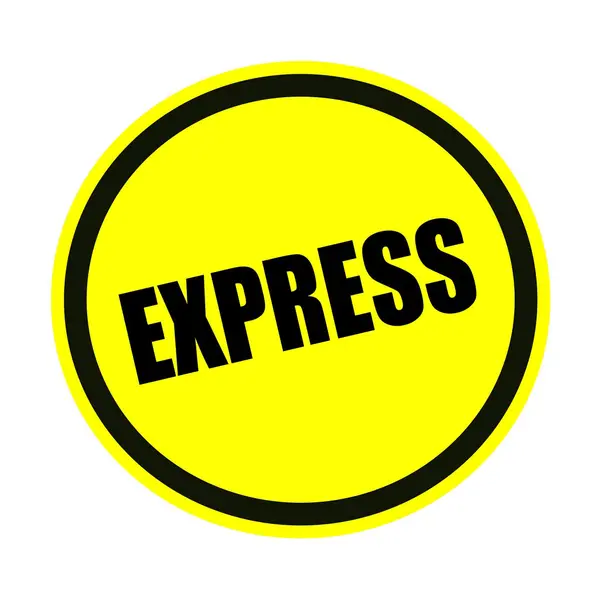 Express texto de sello negro en amarillo —  Fotos de Stock