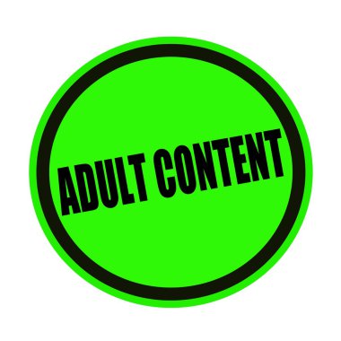 Yetişkin içerik siyah Damga metni yeşil