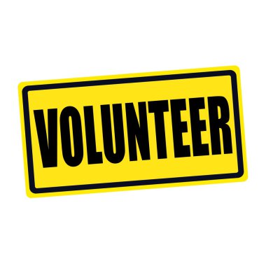  Gönüllü siyah Damga metni sarı