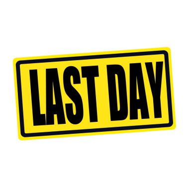 Geçen gün siyah Damga metni sarı