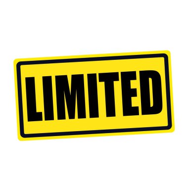 Sınırlı siyah Damga metni sarı