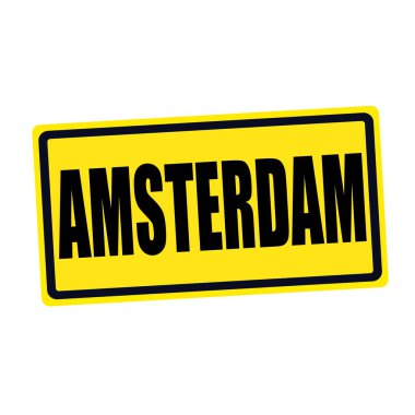 Amsterdam siyah Damga metni sarı