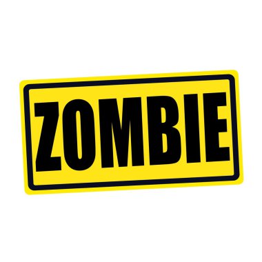 Zombi siyah Damga metni sarı