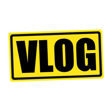 Vlog siyah Damga metni sarı