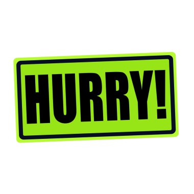 Acele siyah Damga metni yeşil