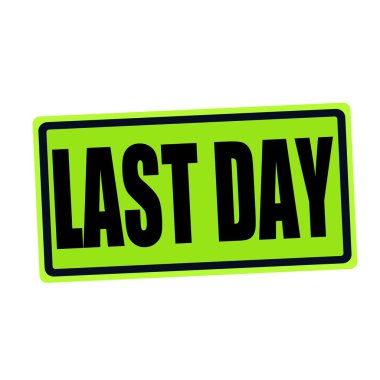 Son gün siyah Damga metni yeşil