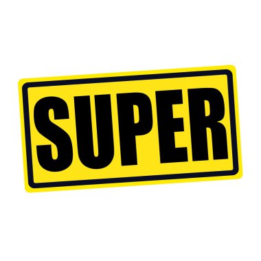 Süper Damga metni sarı siyah