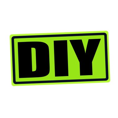 Yeşil DIY siyah Damga metni