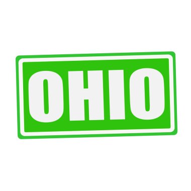 Ohio beyaz Damga metni yeşil