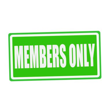  Üyeler, sadece yeşil Damga metni beyaz