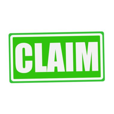 Yeşil beyaz Damga metni iddia