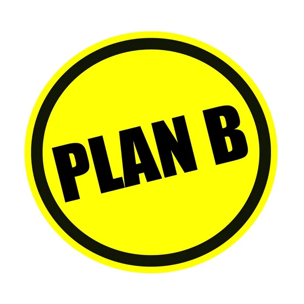 Plan B black stamp text on yellow — Stock Photo, Image