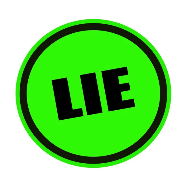 LIE black stamp text on green — Stock Photo, Image
