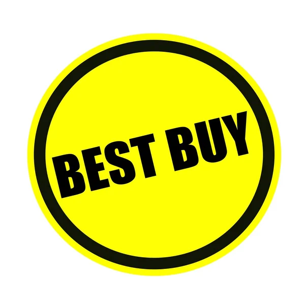 Best buy black stamp text on yellow — Stock Photo, Image