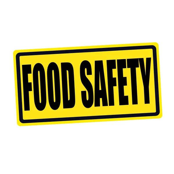 Mat säkerhet svart Stämpeltext på gul — Stockfoto