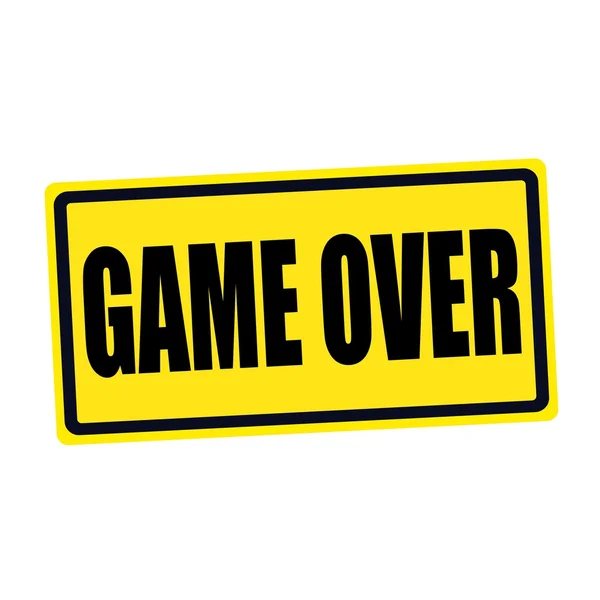 Game over black stamp text on yellow — Stock Photo, Image