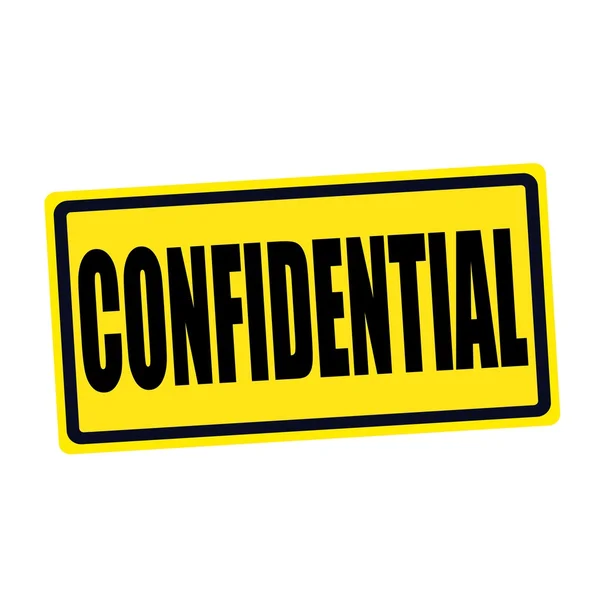 Confidential black stamp text on yellow — Stock Photo, Image