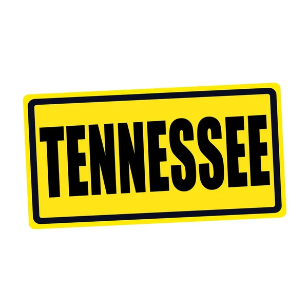 Tennessee black stamp text on yellow — Stock Photo, Image