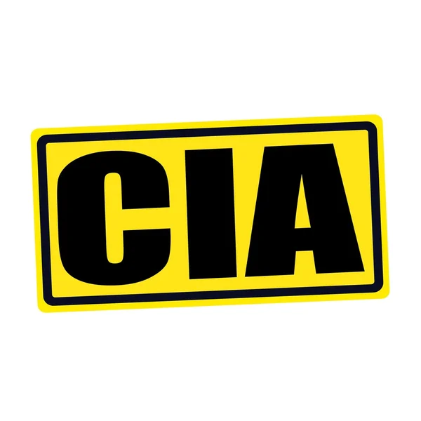 Texto del sello negro de Cia en amarillo — Foto de Stock