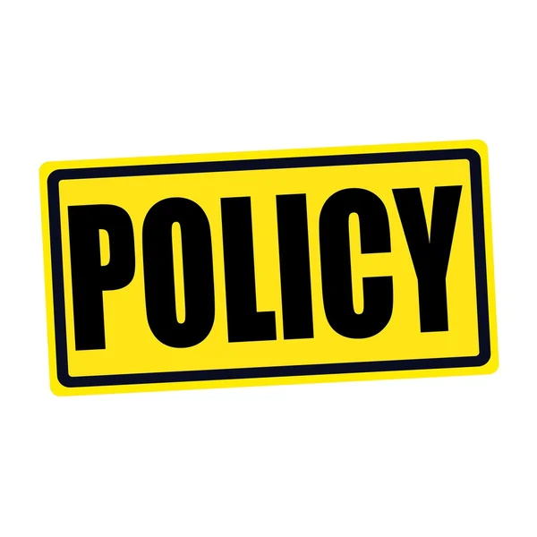 Política de texto de sello negro en amarillo — Foto de Stock