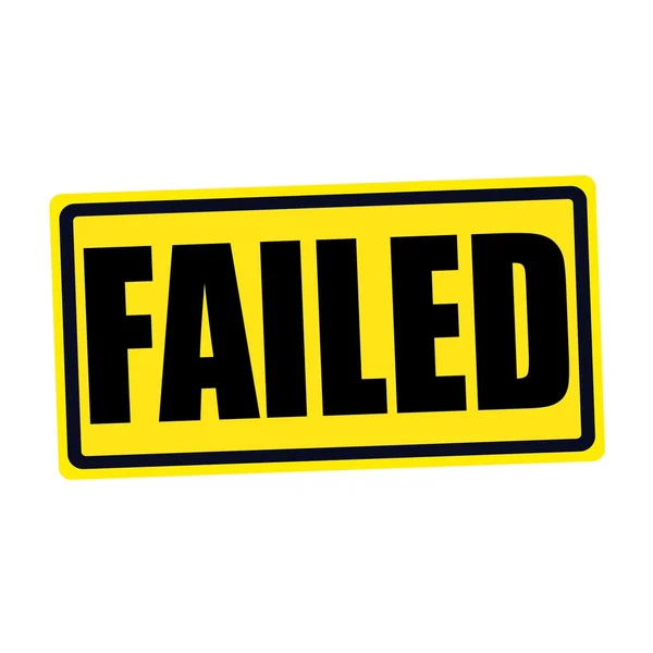 FAILED black stamp text on yellow — Stock Photo, Image