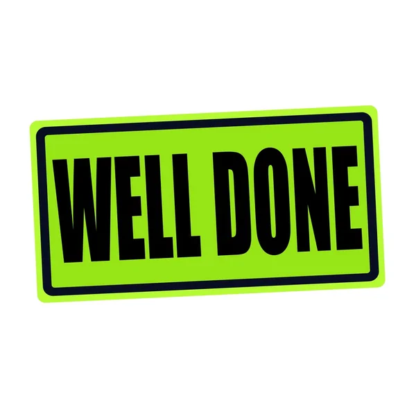 WELL DONE black stamp text on green — Stock Photo, Image